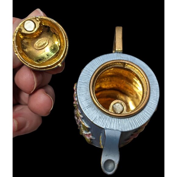 Vintage Cottagecore Collectible Mini Teapot Figure by Rucinni - Picture 3 of 12